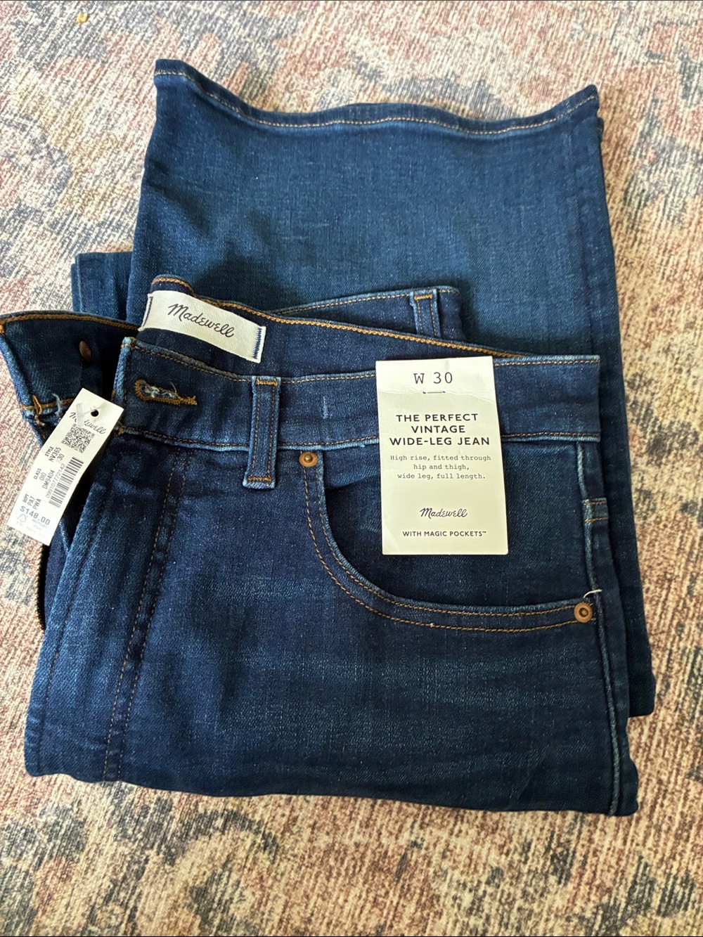 Madewell Dark Blue vintage wide leg Jeans